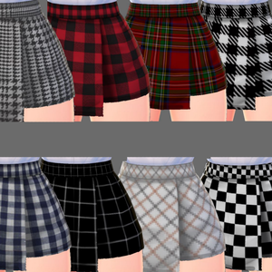 plaid skirt vroid