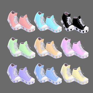 Heart bottom converse platform shoes textures