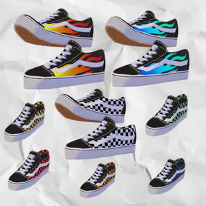 vans old skool with design