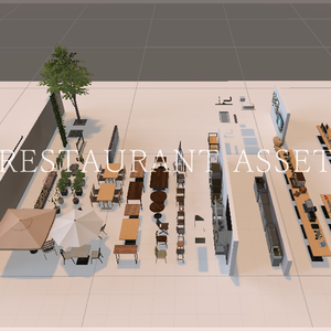 〔VRChatワールドアセット販売〕< バー & Cafe & 居酒屋のアセット >