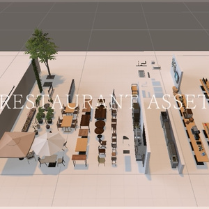 〔VRChatワールドアセット販売〕< バー & Cafe & 居酒屋のアセット >