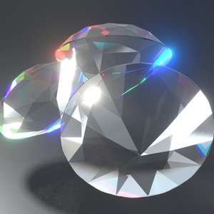 ダイヤモンド(ギラギラ)[Blender3.3-Eevee対応]