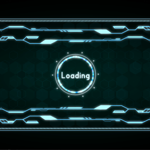 サイバー風/動画素材「Loading画面」(全5色)