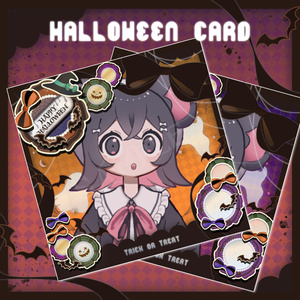 ハロウィンカード素材