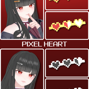 【8色】VRChat向けヘアピン♥️PIXEL HEART♥️