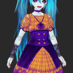 【VRoid用】ハロウィン ワンピース