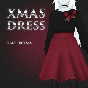 【VRoid用】クリスマスドレス