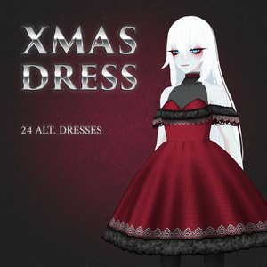 【VRoid】クリスマスドレス Xmas Dress【24 colors】