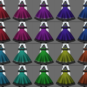 【VRoid】クリスマスドレス Xmas Dress【24 colors】