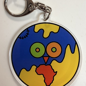 Acrylic Keychain - Self-Portrait - Blue & Yellow