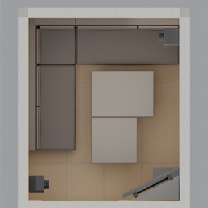 カラオケルーム背景3Dモデル｜4人用ルーム 一式