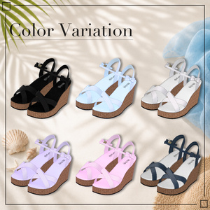 【12アバター対応】Wedgesole Sandal【VRC衣装】 缩略图 4