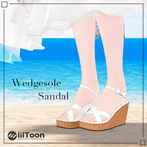 【12アバター対応】Wedgesole Sandal【VRC衣装】 缩略图 2