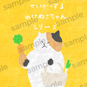 三毛猫ちゃんの生活シリーズ🐈【デジタル素材10種類】