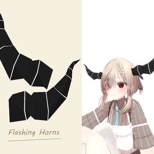 【VRChat想定】関節が点滅するツノ/ Flashing Horns 【アクセサリー】
