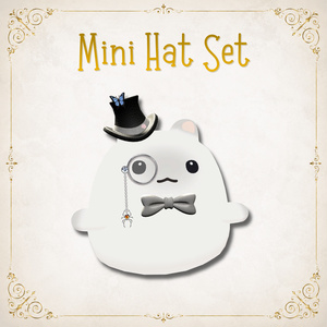 【11アバター対応】MiniHatSet/紳士風ミニハットセット【VRC想定】FULLSETはEXマテリアルおまけ付き