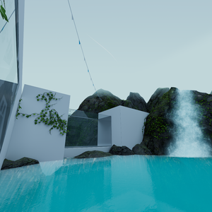 White modern house
