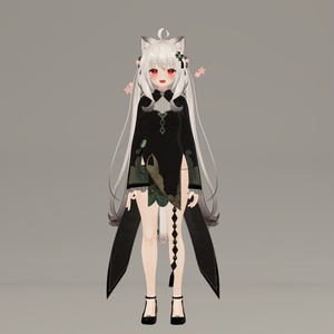 【複数アバター対応】3D衣装モデル《S・Chinese dress（チャイナ服）》 缩略图 9