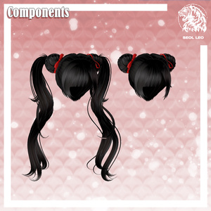Bun Twintail Hair[F02] 缩略图 2