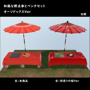 野点傘とベンチ～オーソドックスVer【BuiltIn】 缩略图 3