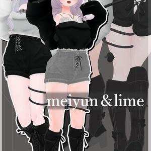 【8アバター対応】Back lace up classic【VRChat想定】 缩略图 9