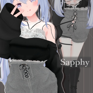 【8アバター対応】Back lace up classic【VRChat想定】 缩略图 8