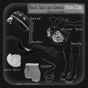 【8アバター対応】Back lace up classic【VRChat想定】 缩略图 4