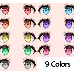 【VRoid】 Eyes(Irises), Eyes highlight Tex / 目(瞳)、アイハイライトテクスチャーセット