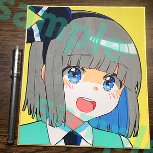 魂魄妖夢直筆イラスト色紙