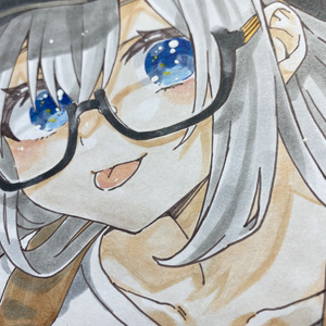 【直筆イラスト色紙】アイボスあかり