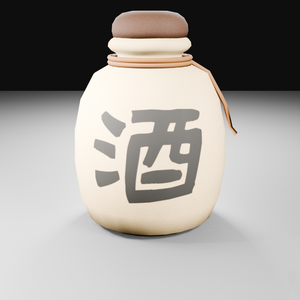 【3Dモデル】古風な酒瓶 / Old-fashioned Sake Bottle（OBJ・LWO）