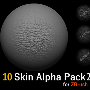 【ZBrush/ブラシ素材】皮膚のアルファ素材10種類セット2
