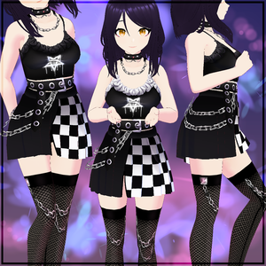[Vroid] Punk chain outfit