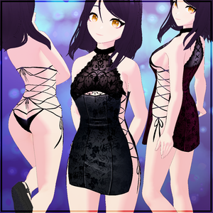 [Vroid] Mini Split dress