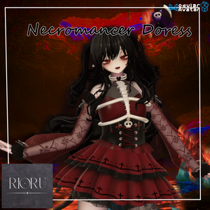 【8アバター対応】ネクロマンサードレスNecromancer Doress【MA対応】ペットギミック付き