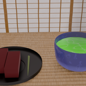 和菓子と緑茶　Wagashi and green tea