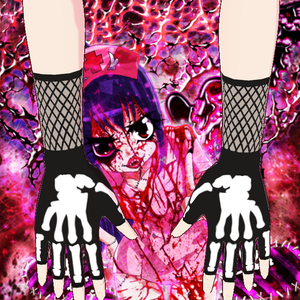 VRoid - Skeleton Gloves & Mesh Arm Accessories - VRoid Custom Items & VRoid Textures - Mix & Match