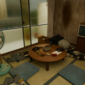 【箱庭コレクション #014 / Blender】昭和団地の一室・汚部屋版｜Danchi Room — Dirty Edition