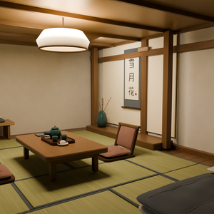 【箱庭コレクション #015 / Blender】雪見温泉宿｜Snowy Ryokan
