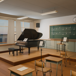 【箱庭コレクション #016 / Blender】放課後の音楽室｜Empty Music Room