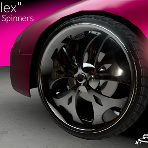 [VRC向け]"SUPER Flex" Chrome Wheel Spinners