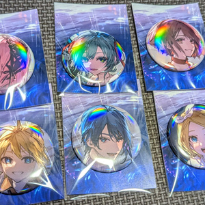 ホロ加工缶バッジF＜asteroid：KAITO＞ - Rella Artworks / 不