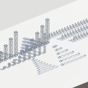 低ポリゴン(Low-Poly)アルミニウム製トラス各種セット