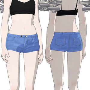 【無料/free】【Grus/Lapwing】C-B01 Denim Hot Pants 缩略图 3