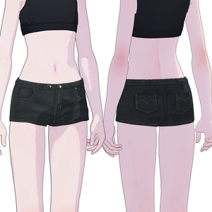【無料/free】【Grus/Lapwing】C-B01 Denim Hot Pants 缩略图 8
