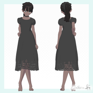 【Lapwing】C-D04 Lace Echo Dress 缩略图 3