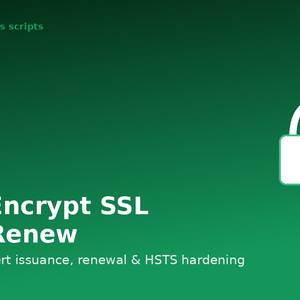 Let's Encrypt SSL自動更新スクリプト｜証明書発行・HSTS設定・自動更新対応（Linux/Bash）