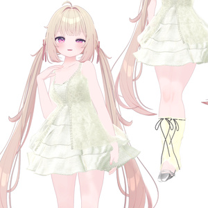 ❀•°[8アバター対応] KIKU Dress キク ドレス 【VRChat向け衣装モデル】  °•❀ 缩略图 6