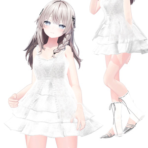 ❀•°[8アバター対応] KIKU Dress キク ドレス 【VRChat向け衣装モデル】  °•❀ 缩略图 3