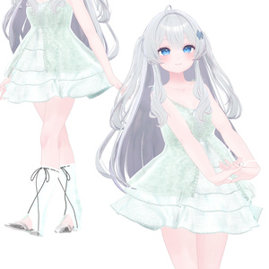 ❀•°[8アバター対応] KIKU Dress キク ドレス 【VRChat向け衣装モデル】  °•❀ 缩略图 8